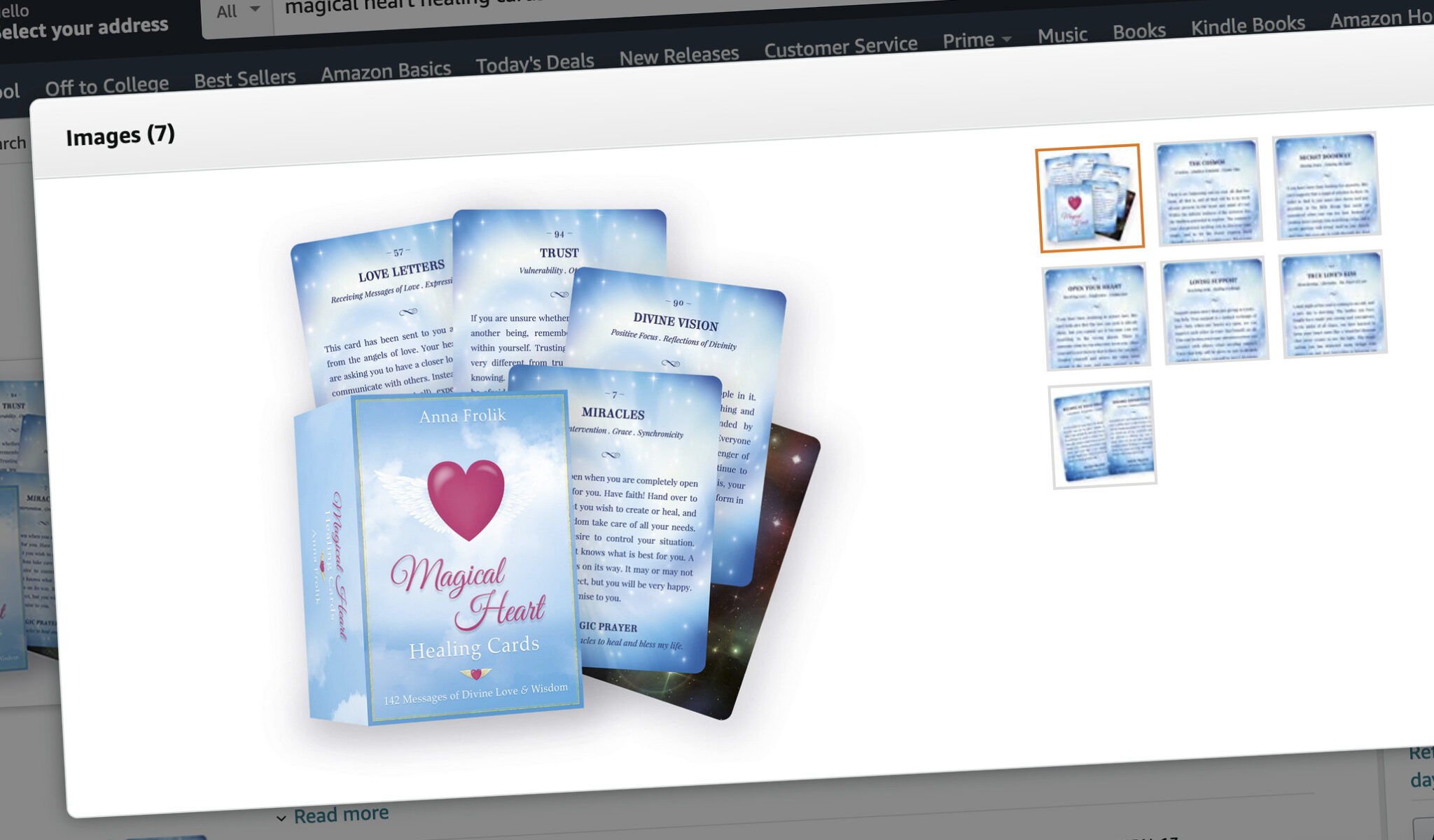 Magical Heart Healing Cards (Amazon Listing)