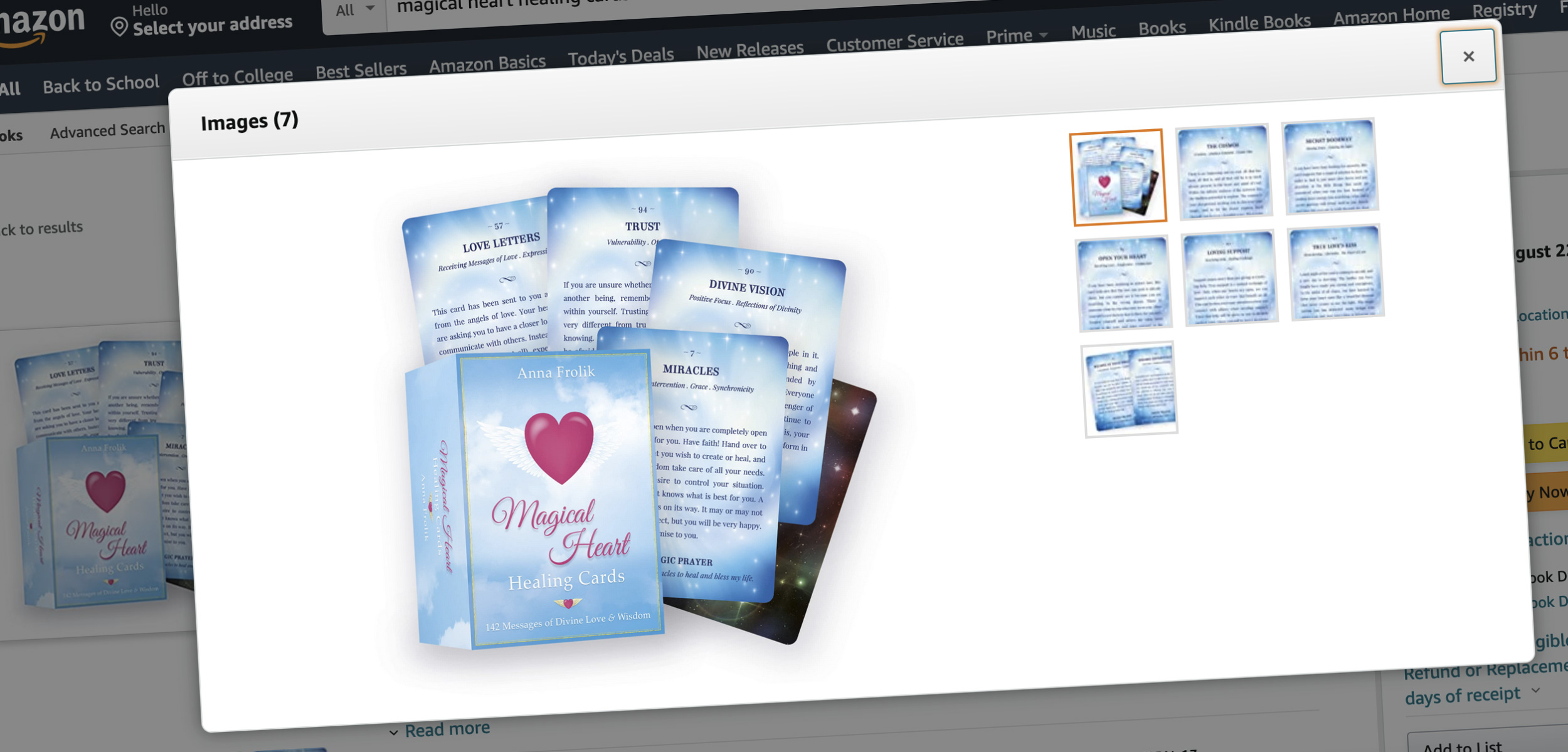 Magical Heart Healing Cards (Amazon Listing)