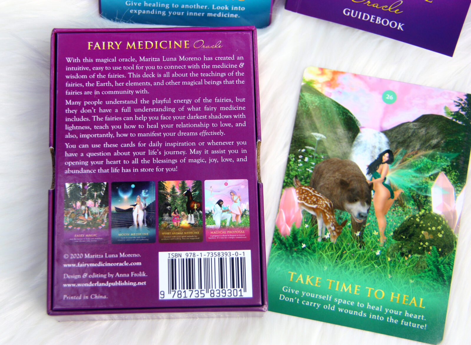 Fairy Medicine Oracle by Maritza Luna Moreno with an ISBN barcode for retail distribution to Amazon and other retailers.